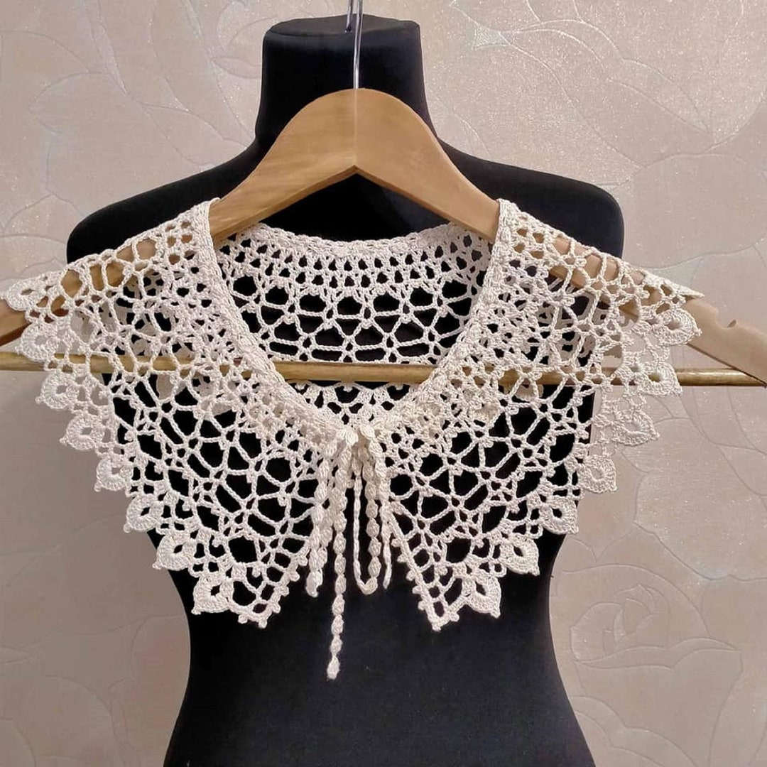 Handmade Crochet Collar for Women. Detachable White Openwork - Etsy