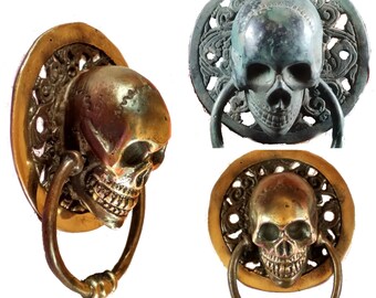 Skull Door Knob Etsy