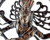 Bronze Sculpture Hand Cast Lakshmi Figure Yoga Gift Spiritual Hindu 13 quot Statue Standing