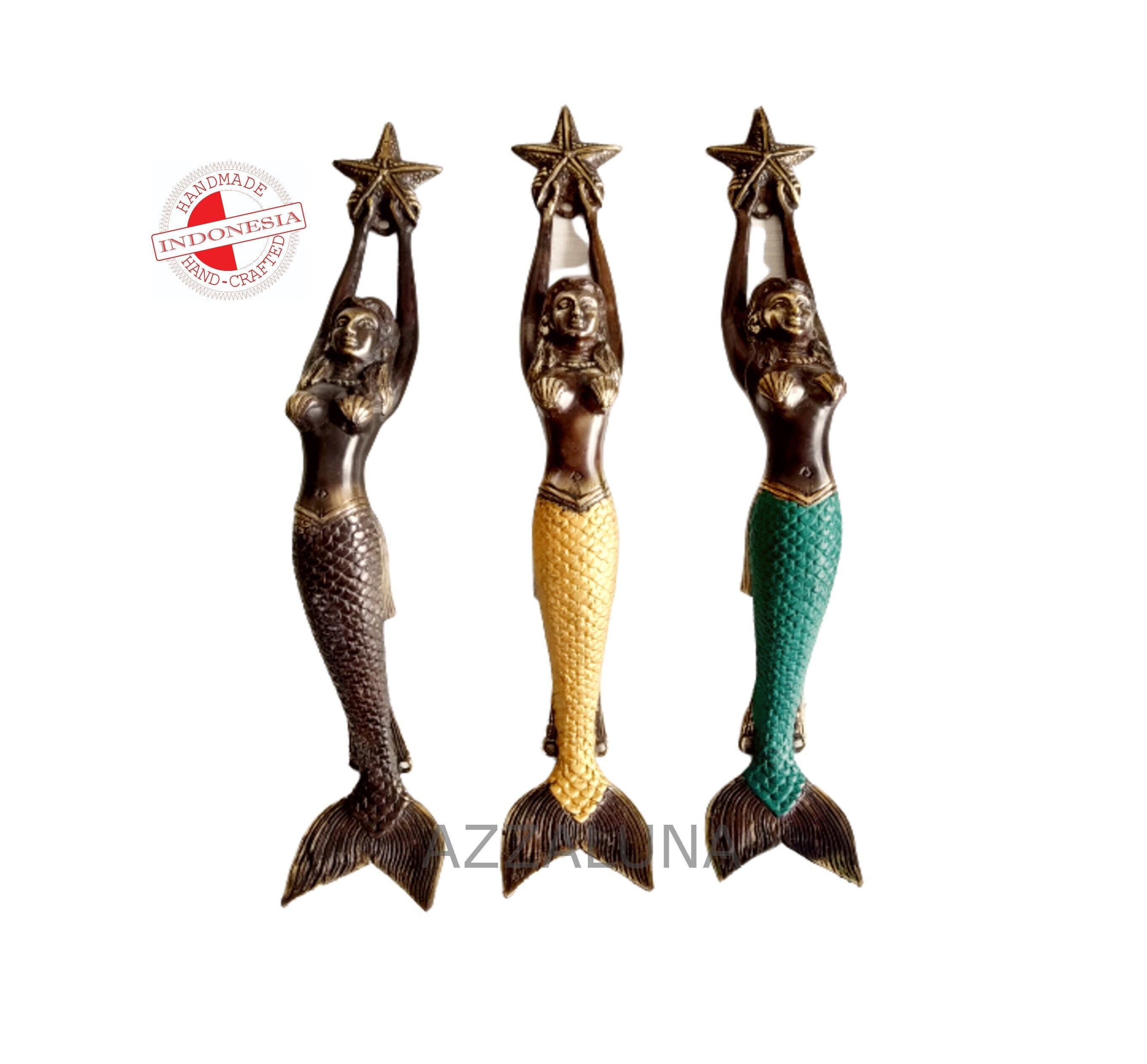 Door Pull Handle Front Door Hardware Mermaid Decoration Art - Etsy