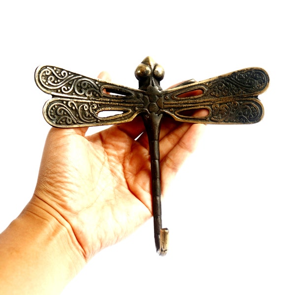 Clothes Hanger Hardware Decorative Dragonfly Brass