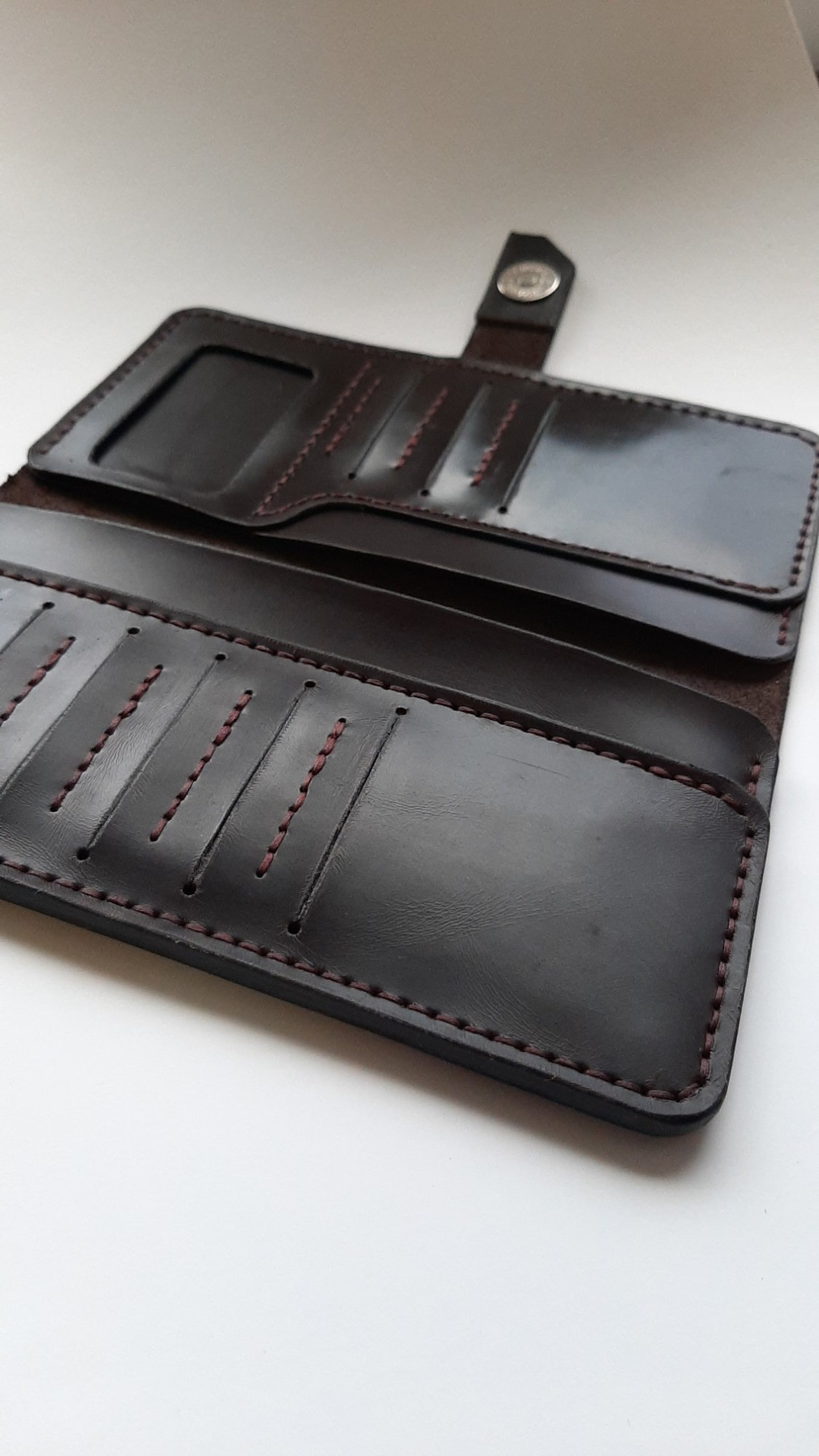 Car document holder. Genuine Leather Hand Made Wallet for Car Etsy