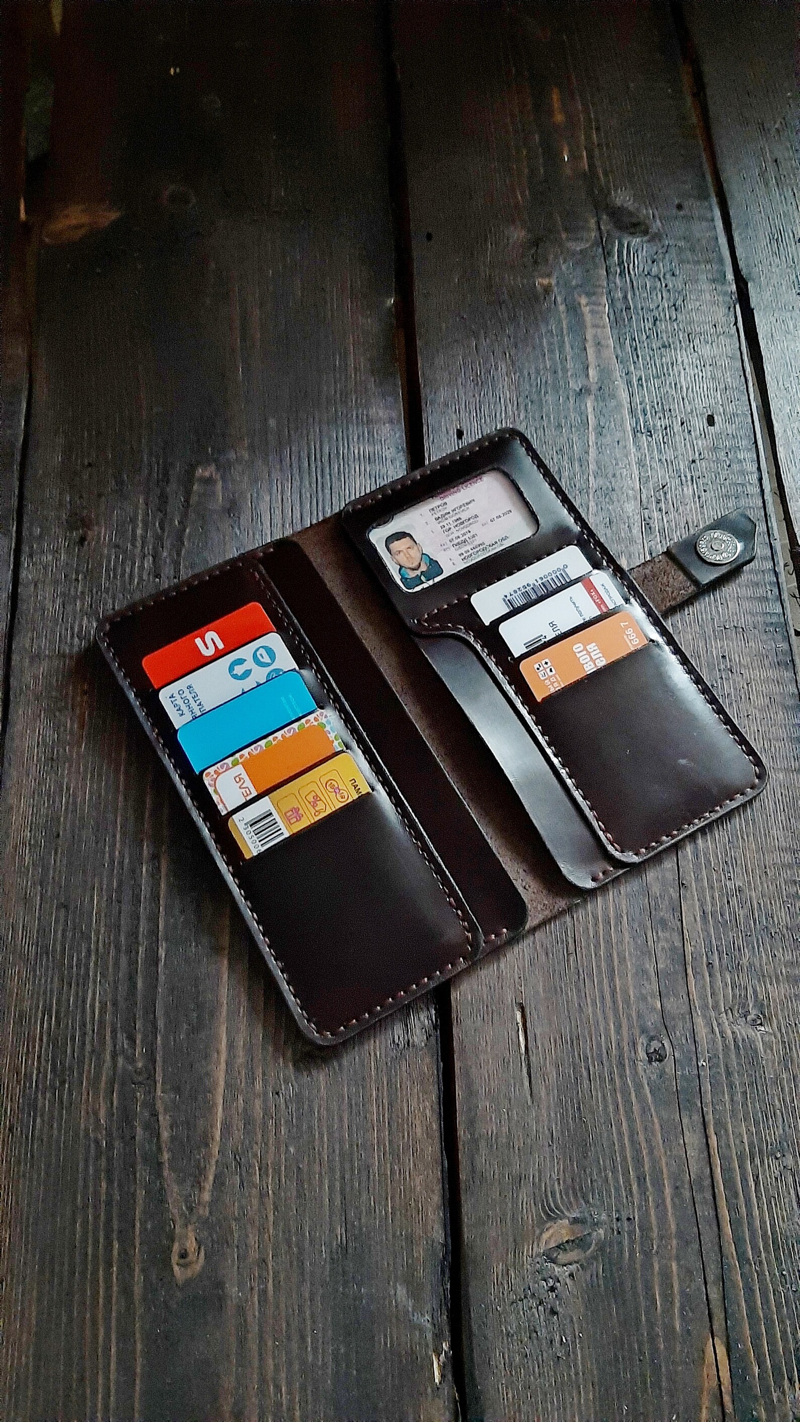 Car document holder. Genuine Leather Hand Made Wallet for Car Etsy