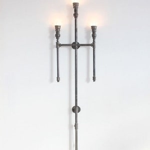 Wandanhänger, industrieller Wandanhänger, industrieller Rohranhänger, Steam Punk Anhänger, handgefertigter Anhänger, Vintage Lichter, Rohrleuchten, Vintage