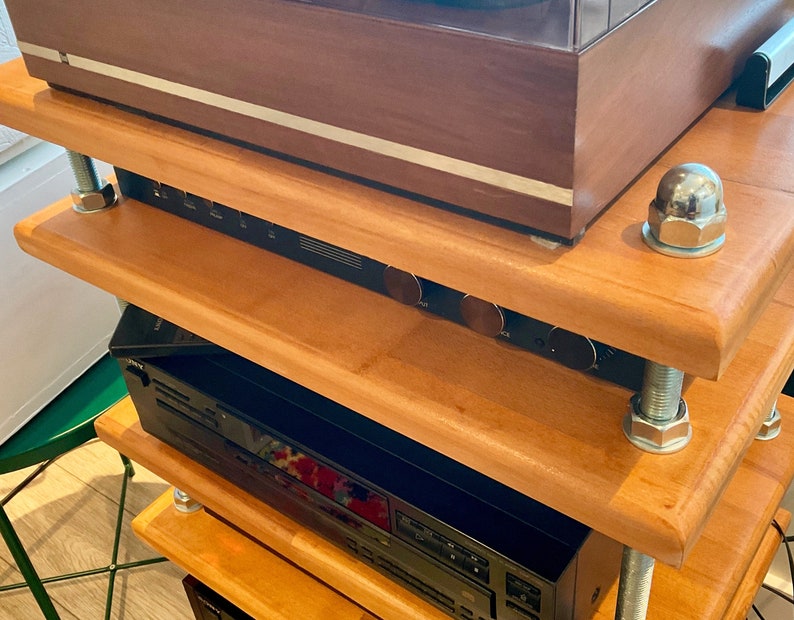 Threaded Rod Stand Vinyl Record Stand Shelving Cabinet - Etsy