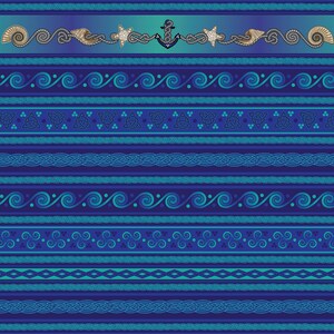 Celtic Nautical Fair Isle Square Scarf/Wall Tapestry/Altar Cloth - Celtic Art, Nautical Art, Nordic, Scandinavian, Norwegian, Festival Wear