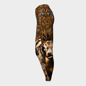 Celtic Stag Yoga Leggings/Activewear - Eco-friendly, Celtic Art, Fantasy Art