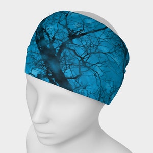 Mystic Forest Wide Headband/Neck Warmer - Eco-friendly, Trees, Sky, Mist, Zen, Yoga, Nature, Festival Wear