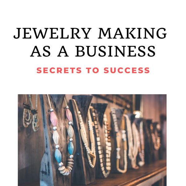 Jewelry making as a Business EBook, PDF download, Handmade small business ideas, selling jewelry