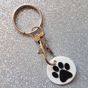 Schlüsselanhänger, Taschenanhänger, Einkaufswagenchip - Katzenpfote
