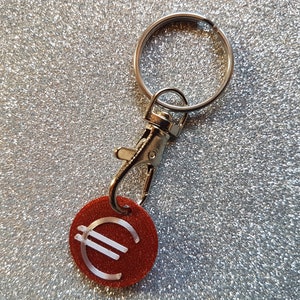 Schlüsselanhänger, Taschenanhänger, Einkaufswagenchip - Euro-Zeichen