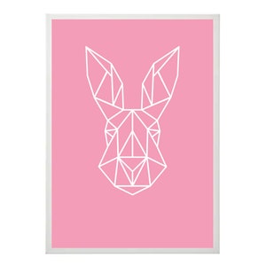 Kangaroo Origami print with frame