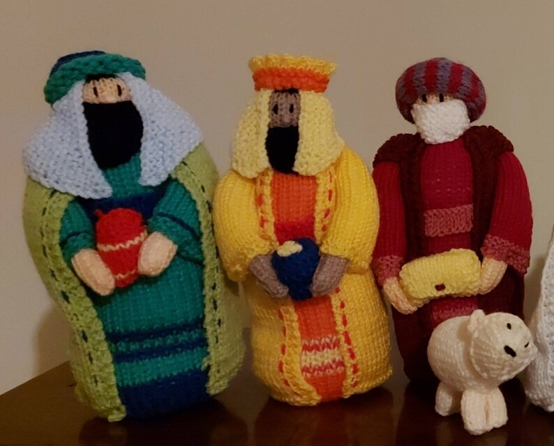 Hand knitted Christmas Nativity set/scene Etsy