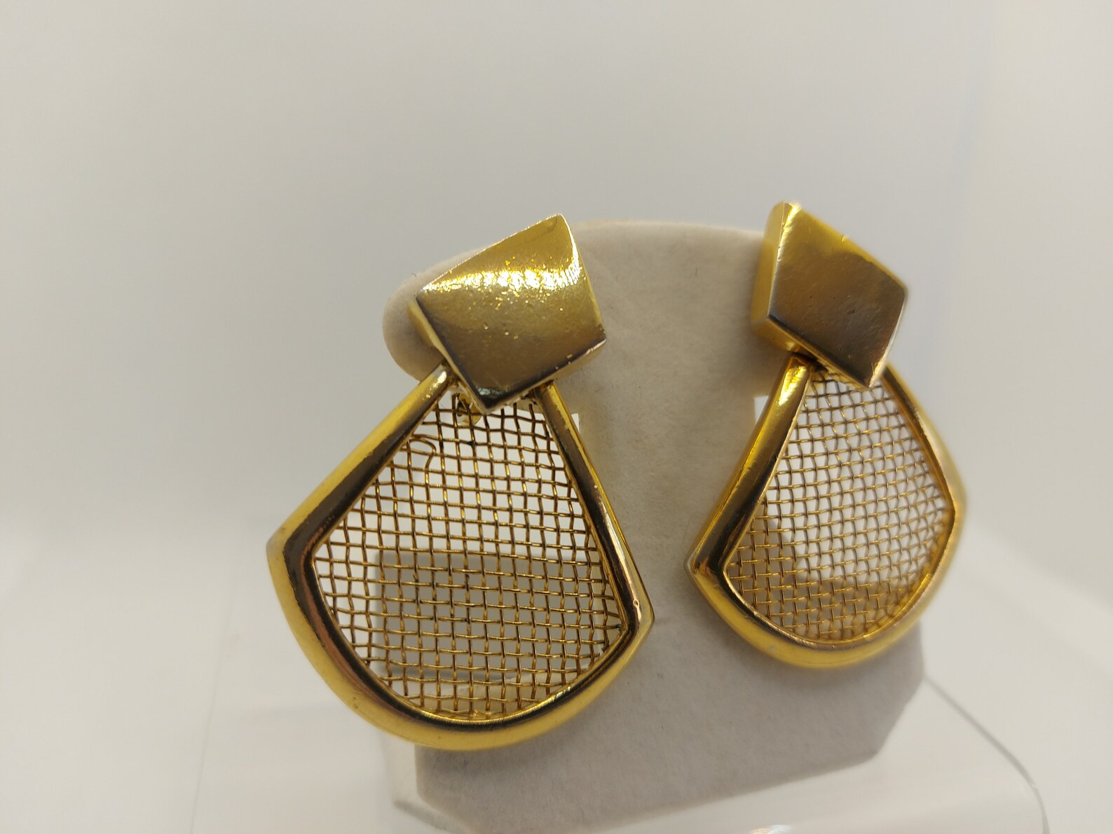 BG Bergdorf Goodman designer vintage clip on dangle earrings Etsy
