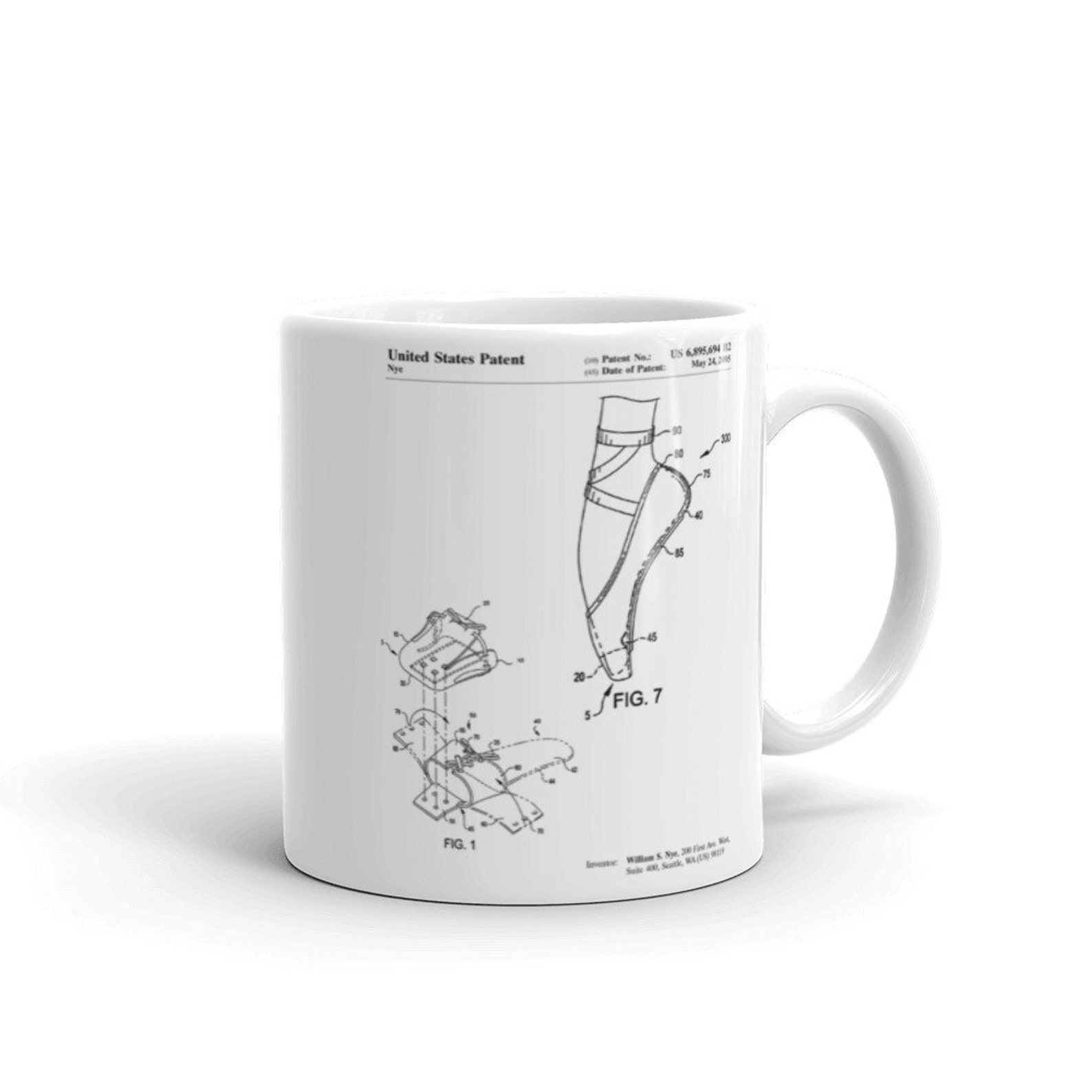 ballet shoe patent mug, ballet slippers, dance studio, ballerina gift, ballerina mug, unique gift idea