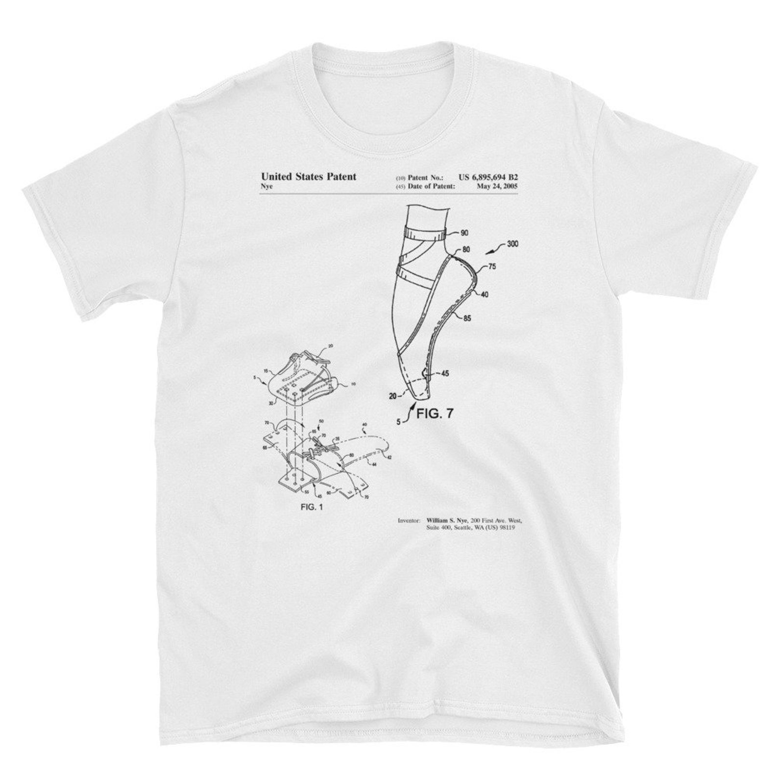 ballet shoe patent t shirt, ballet slippers, dance studio, ballerina gift, ballerina shirt, unique gift idea