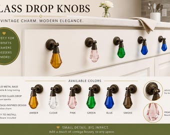 Glass Drop Knobs