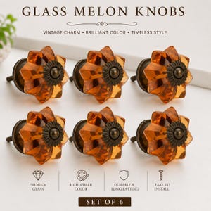 Boutons de melon en verre avec plusieurs couleurs