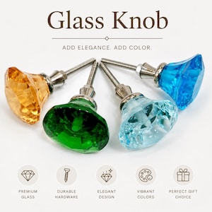 Diamantslipade glasknoppar