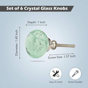 Mint green bubbles knobs image 5