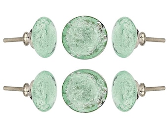 Mint green bubbles knobs