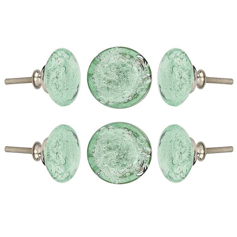 Mint green bubbles knobs image 2