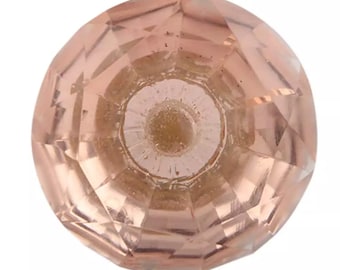 Glass pink diamond cut knobs