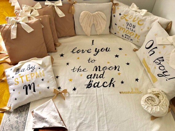 Baby Crib Set Angel Etsy