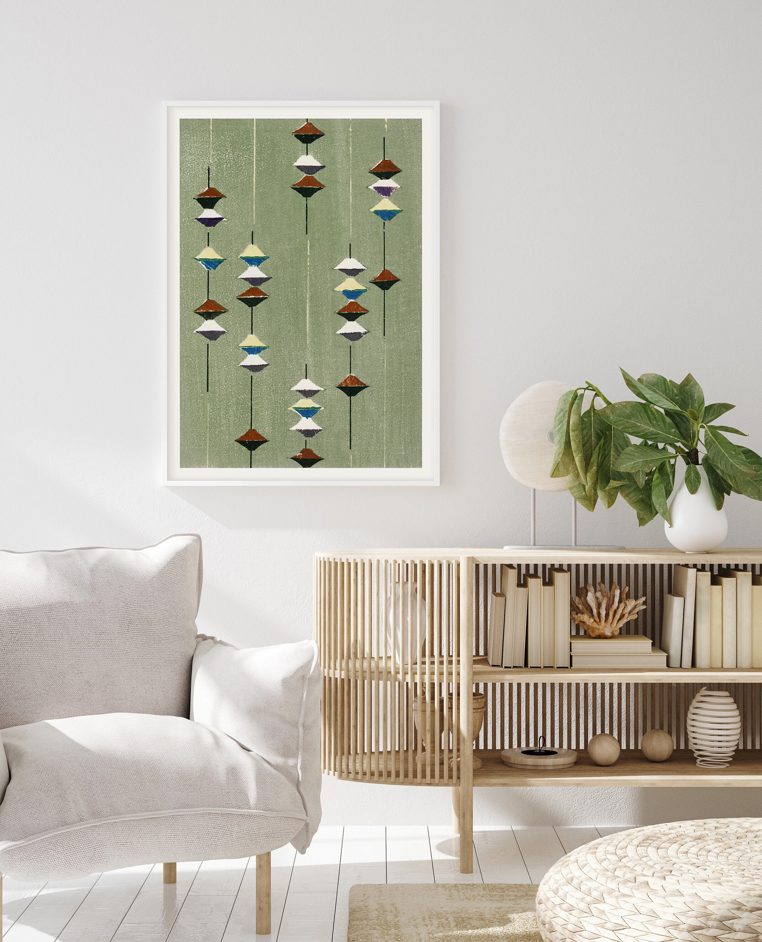 Japandi Print Japanese Wall Art Japandi Wood Block Art Etsy