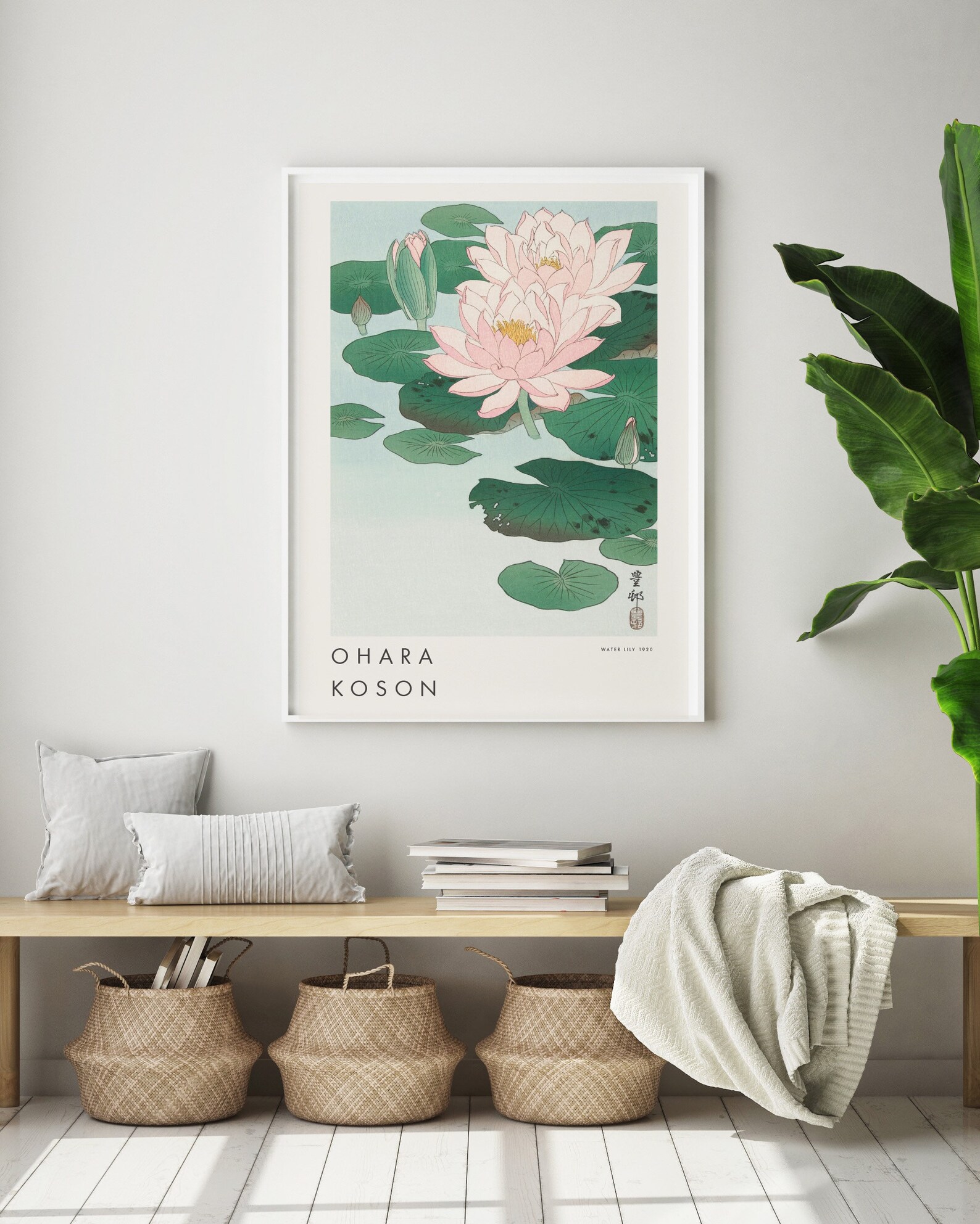 Japandi Print Japanese Wall Art Japandi Floral Art Poster Etsy