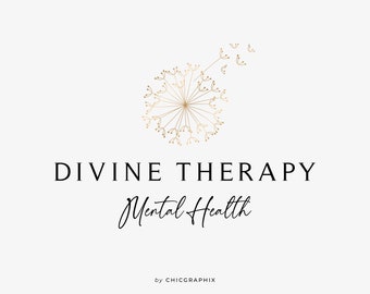 Dandelion Logo, Psychologist Logo, Life Coach Logo, Counseling Logo, Therapist Logo, Mental Health Logo, Photography Logo, Wellness Logo