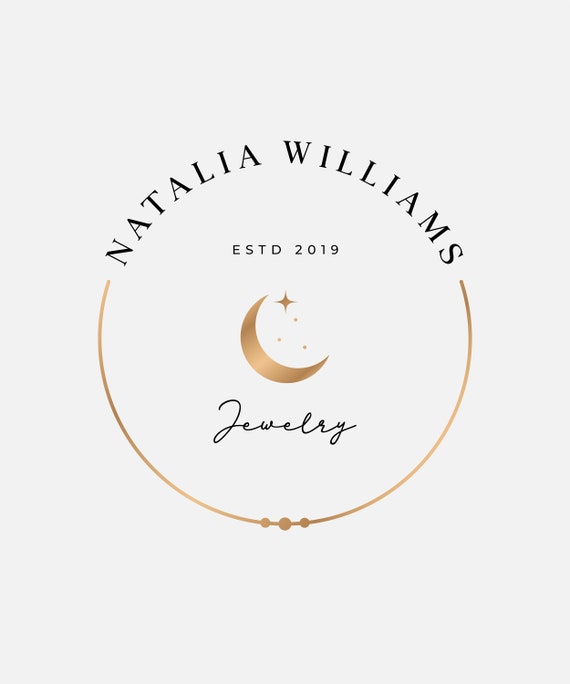 Gold Moon Logo Design Boho Logo Moon Logo Photography Logo Etsy