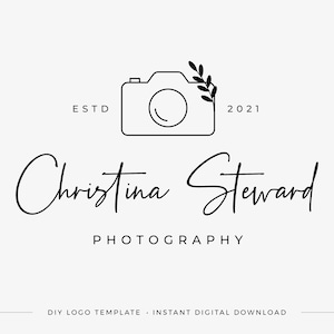 Photography Logo, Camera Logo, Simple Logo, Photo Booth Logo, Floral Logo, DIY Logo, Watermark Logo, Camera Logo Design, Photographer Logo