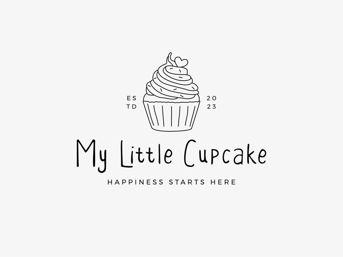 Cupcake Logo Bakery Logo Cake Logo Design Bakery Shop Logo - Etsy