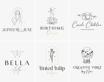 Custom Hand Drawn Logo, Professional Logo, Logo Maker, Custom Logo, Branding Logo, Minimalist Logo, Photography Logo, Unique Logo, Boho logo