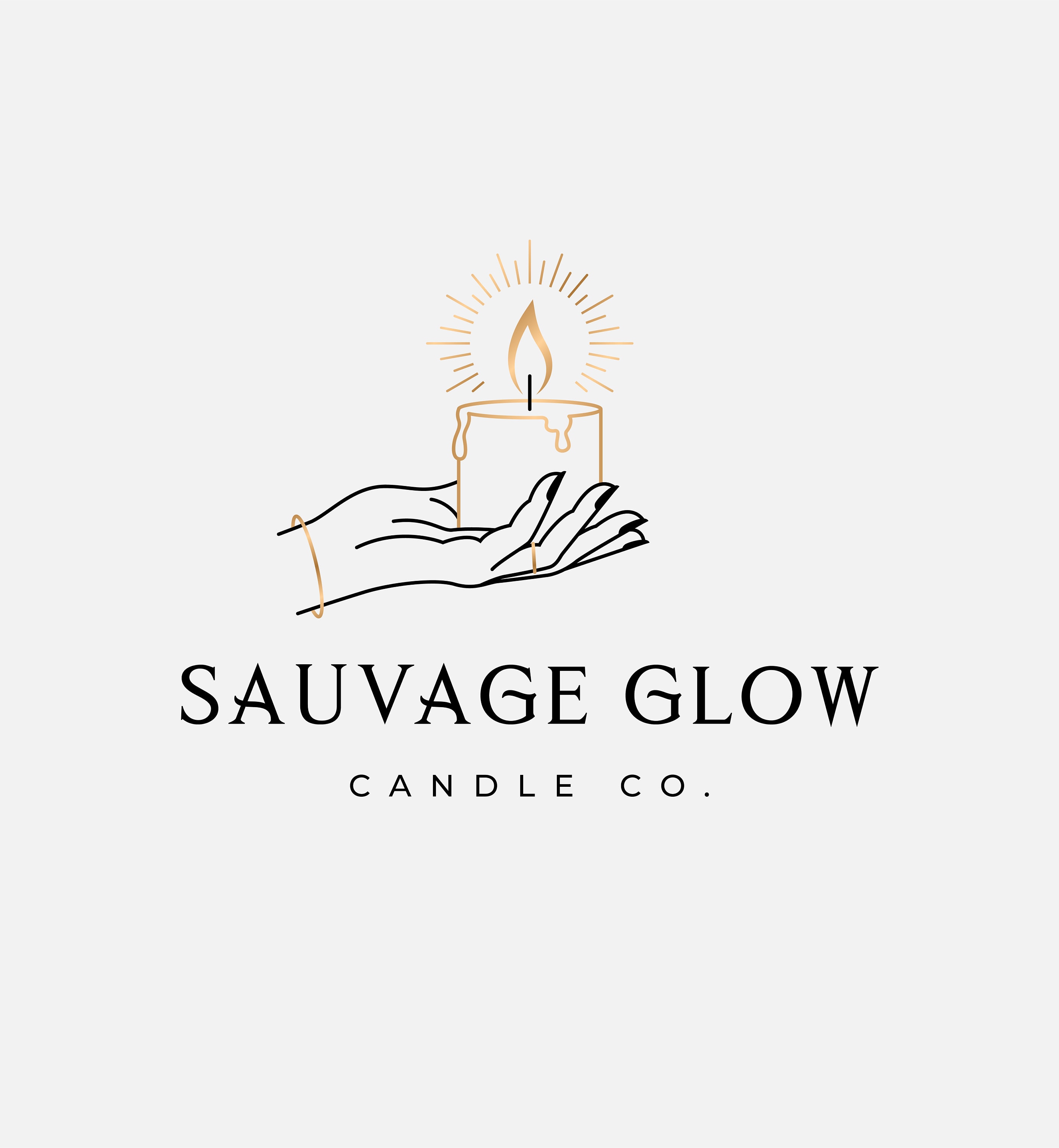 Candle Logo Design Gold Logo Candle Logo Boho Logo Wick Etsy