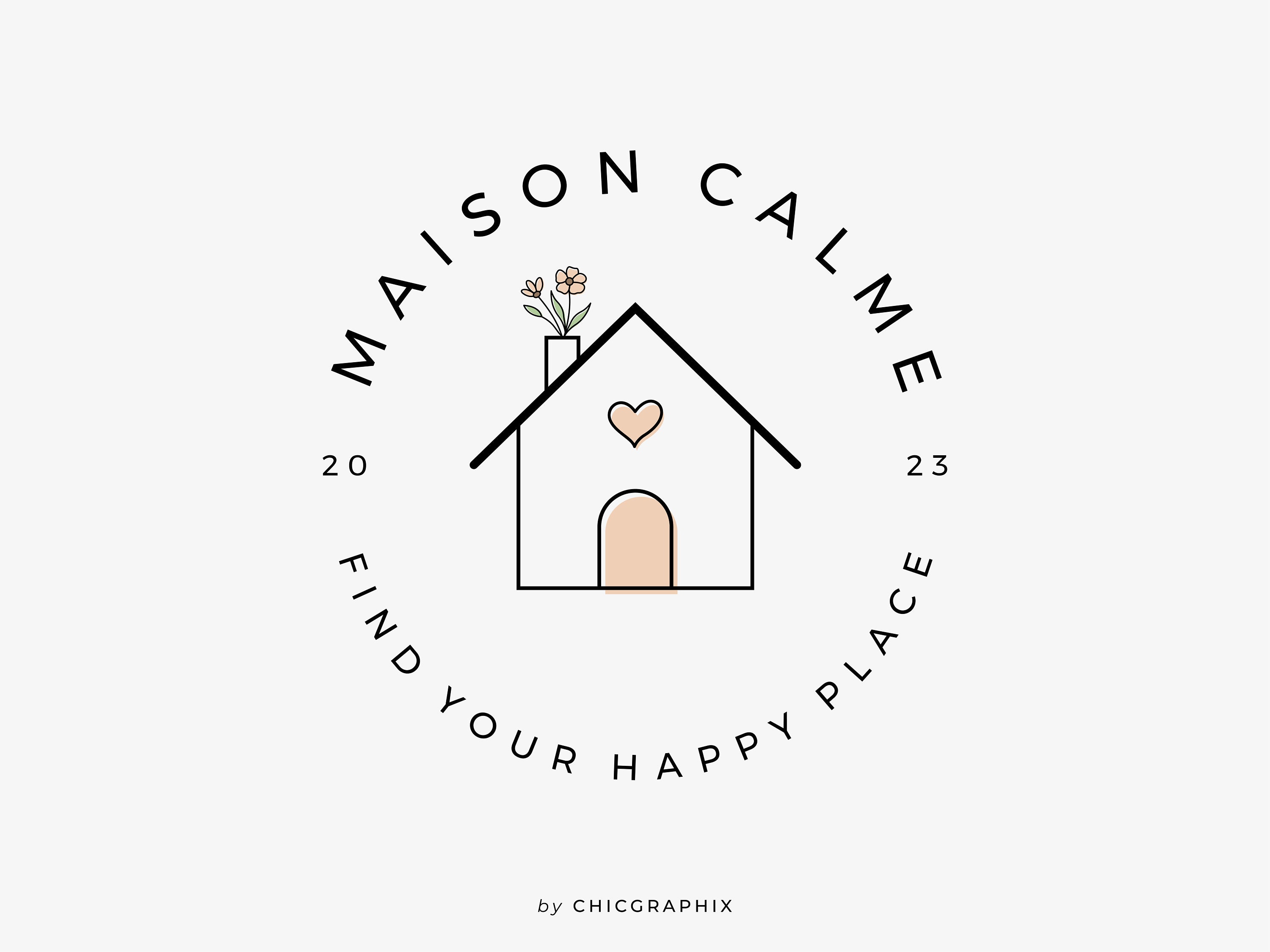 House Logo Cottage House Logo Premade Logo Cabin Logo - Etsy