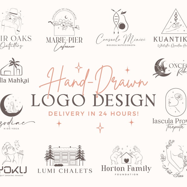 Custom Hand Drawn Logo Design For Business, Logo Design, Branding Logo, Custom Logo, Modern Logo, Minimalist Logo, Photography Logo