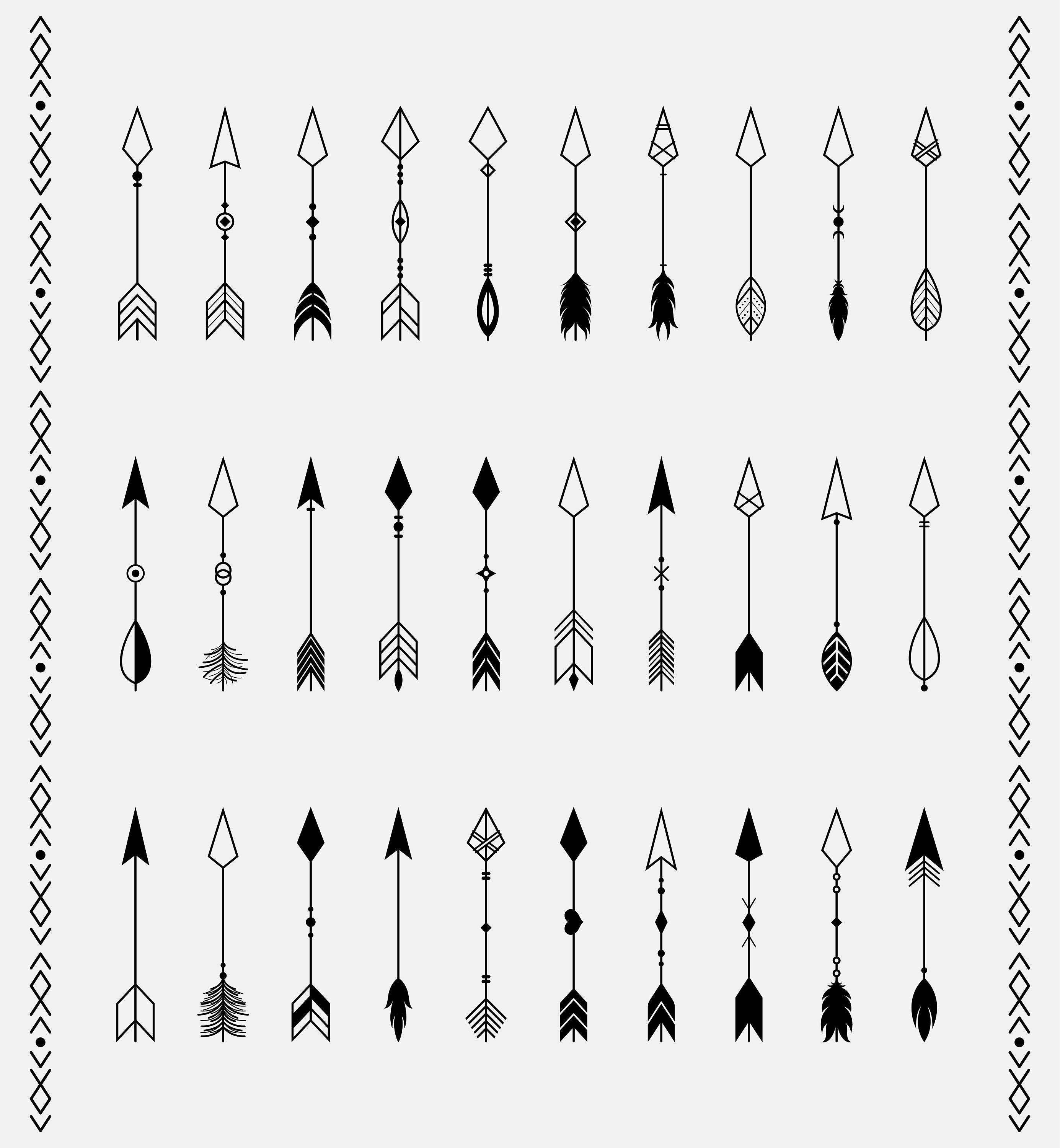 30 Tribal Arrows Tribal Arrows Clipart Arrows Clipart | Etsy