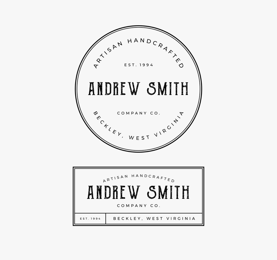 Stamp Logo Design, Premade Logo, Business Logo, Rubber Stamp, Custom