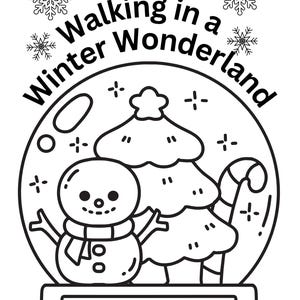 Walking in a Winter Wonderland Digital Coloring Book - Etsy