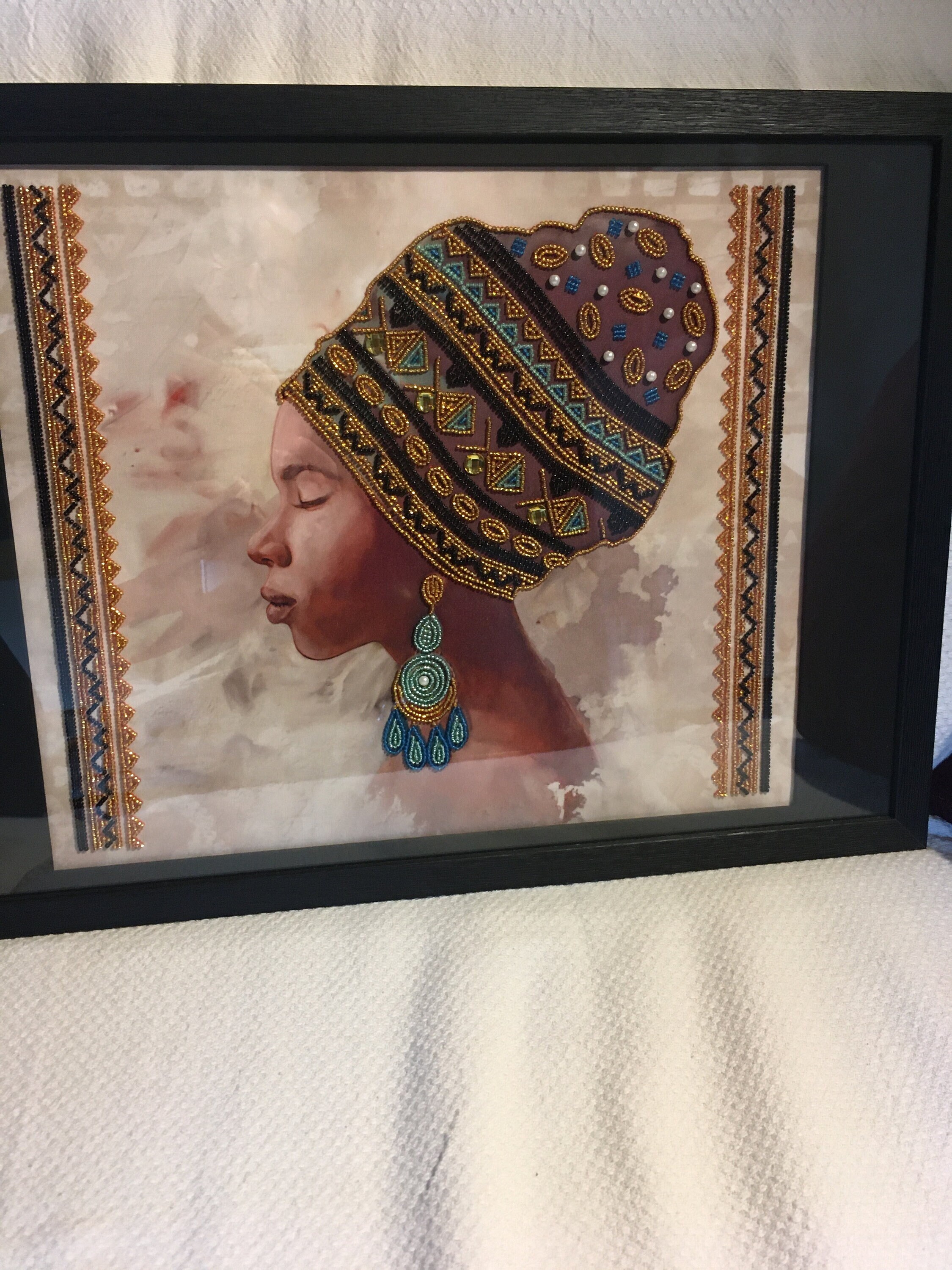 Tableau Brodé de Perles