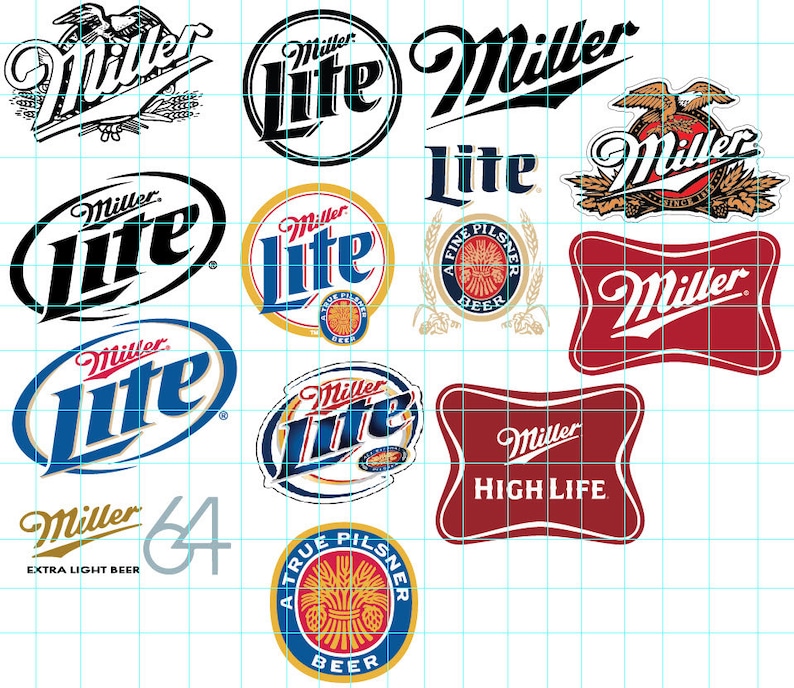 Miller Lite Beer Logo Bundles Layered SVG PNG JPG Cricut Etsy