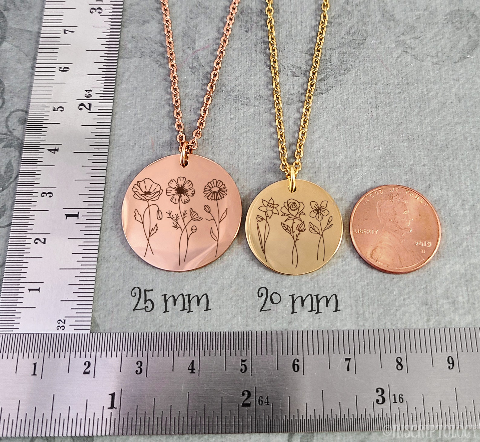 Birth Month Flower Necklace Wildflower Necklace Mom Jewelry Etsy