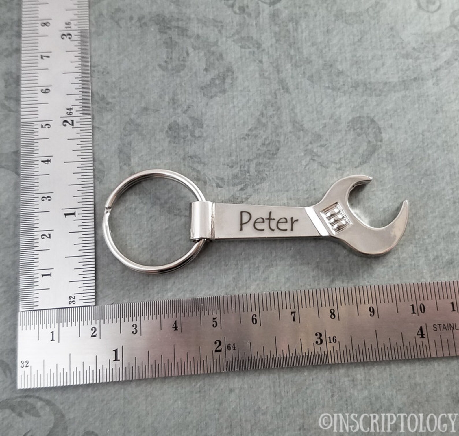 Wrench Keychain Bottle Opener Keychain Nom Keychain Dad Etsy France