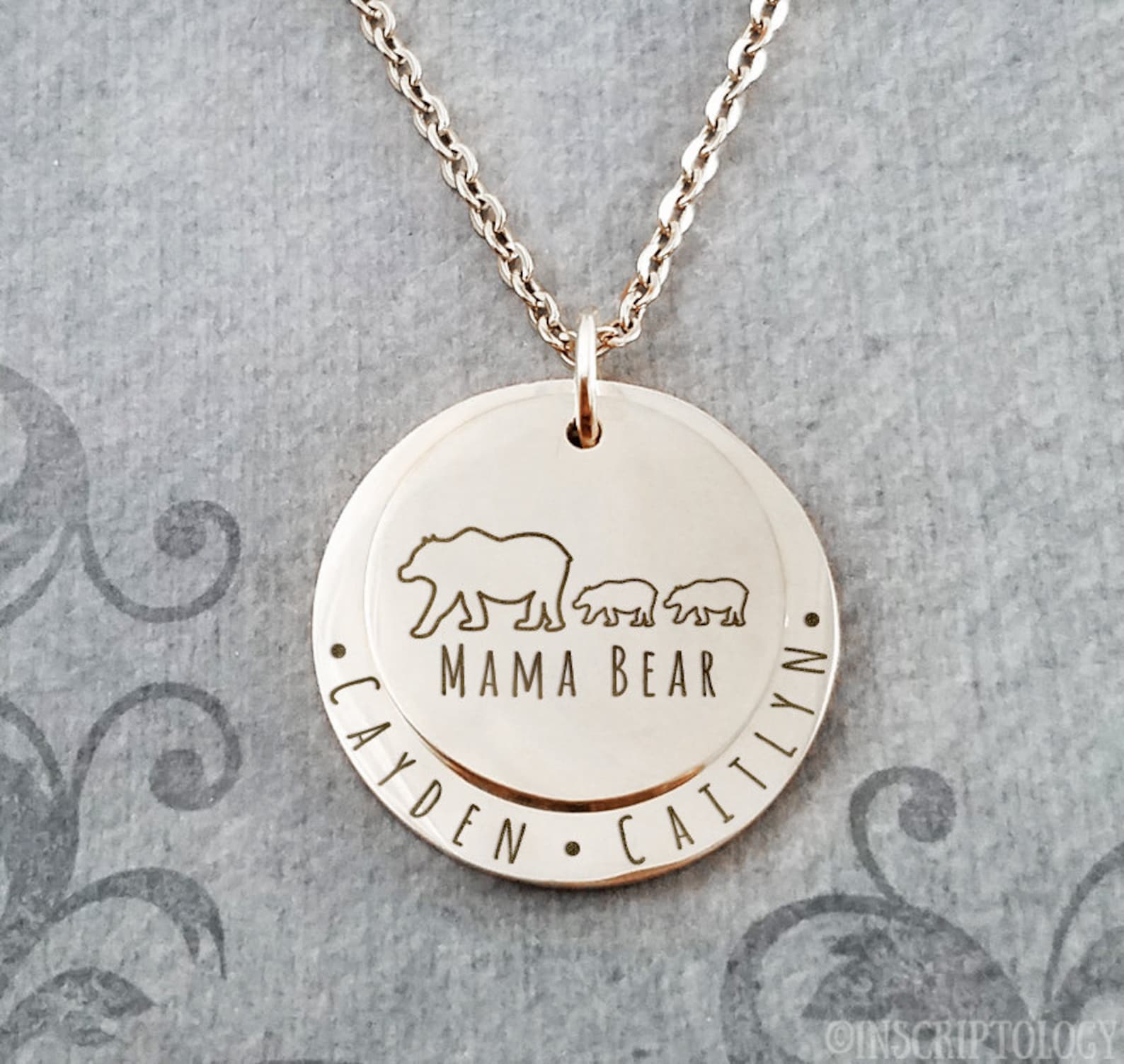 Mama Bear Necklace Mom Necklace Kids Necklace STAINLESS STEEL Kids ...