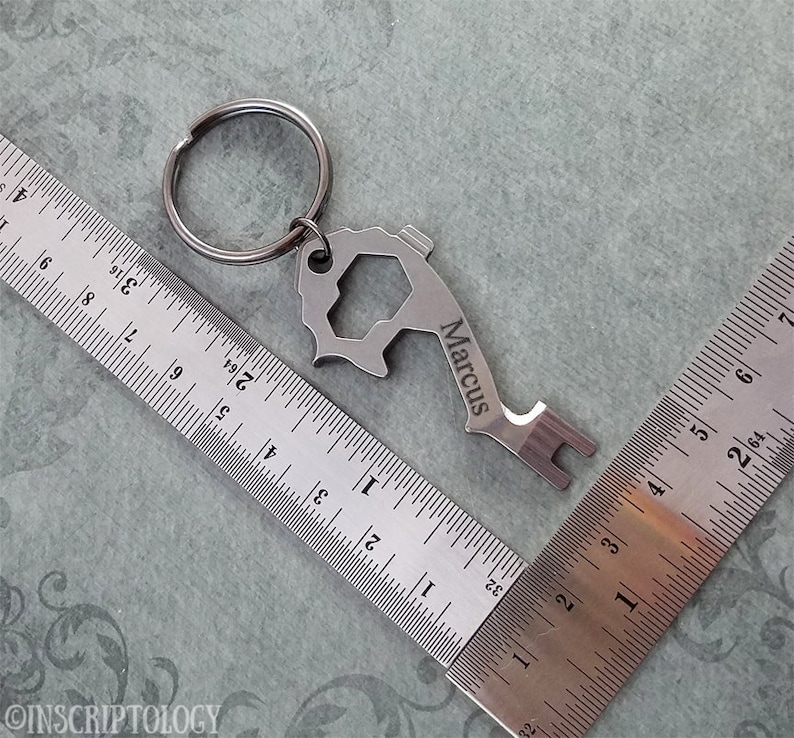Multitool Keychain Engraved EDC Tool Keychain Bottle Opener Etsy
