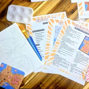Highland Cow Paint Kit, DIY Art, Screen-Free Fun, Ages 5+ image 2