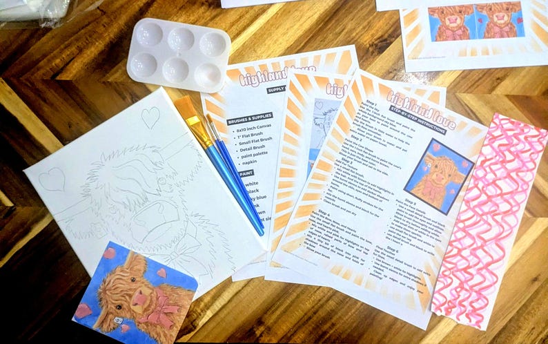 Highland Cow Paint Kit, DIY Art, Screen-Free Fun, Ages 5+ image 2