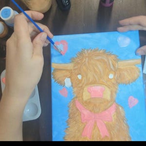 Highland Cow Paint Kit, DIY Art, Screen-Free Fun, Ages 5+ image 8